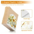 thumbnail image 4 of Sunflowers with Leaves Abstract Acrylic Napkin Holder Clear Paper Tissue Dispenser Kitchen Dining Room Bathroom Party Hotel, 4 of 8