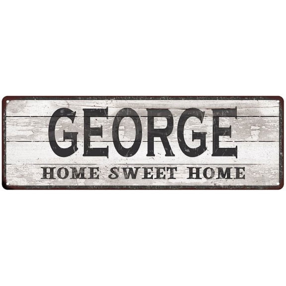 GEORGE Home Sweet Home Country Look Gift 6x18 Metal Sig 206180045427