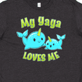 thumbnail image 4 of Inktastic My Yaya Loves Me- Cute Narwhal Youth T-Shirt, 4 of 5
