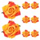 thumbnail image 1 of Broche en forma de flor de tela de 8 piezas, ramillete de rosas realistas, pasadores para el pecho para novia, 1 of 7