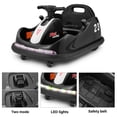 thumbnail image 4 of VOLTZ TOYS 12V Kids Bumper Car, Indoor & Outdoor 2 Modes, 360°Rotation Electric Ride On Car Dual Motors w/ Parent Remote Control and Customized Stickers(Black), 4 of 10