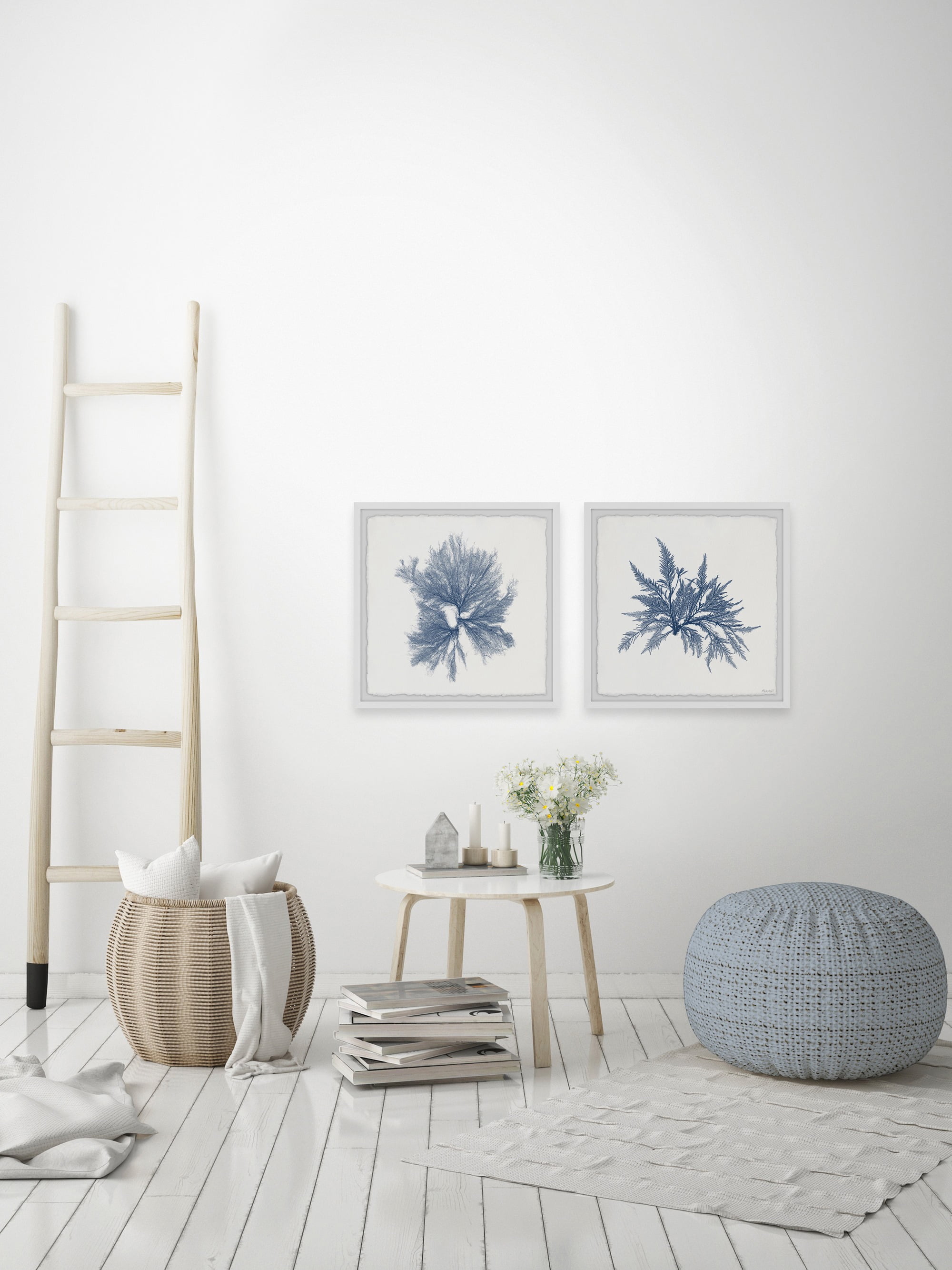 Marmont Hill Navy Sea Weed VI Diptych