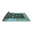 thumbnail image 2 of Ahgly Company Indoor Round Oriental Light Blue Traditional Area Rugs, 3' Round, 2 of 4