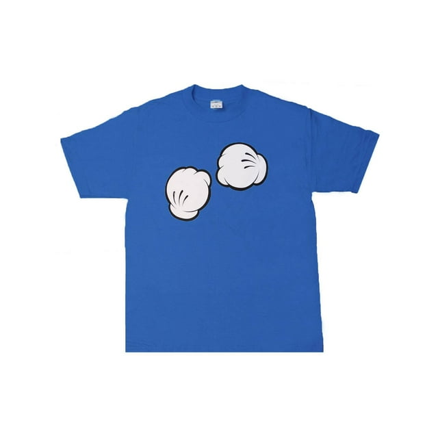 Cartoon Fists Graphic T Blue, Small