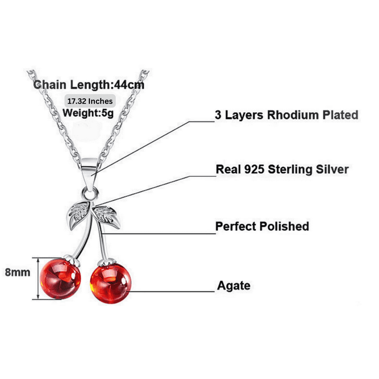【Hei】high-quality cherry necklace★送料無料★2色 Cherries Pendant | Cherry Necklace | Suit Necklace | Jewelry