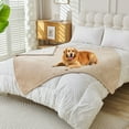 thumbnail image 3 of CJC Waterproof Pet Blanket for Bed Couch Sofa, Soft Liquid Pee Proof Blanket for Furniture Protector (Camel, 60'' x 80''), 3 of 11
