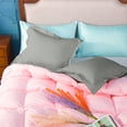 thumbnail image 3 of Ntbay 2 Pack Double Brushed Microfiber Euro Pillow Shams, Super Soft and Cozy European Throw Pillow Covers, Wrinkle, Fade, Stain Resistant Square Pillow Cases, 26" x 26", Smoke Gray, 3 of 5