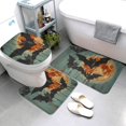 thumbnail image 3 of Bathroom Rugs Sets 3 Piece - Halloween Bats Full Moon Absorbent Non Slip Bath Mats, U-Shape Toilet Lid Cover, Contour Mat, Soft Washable Shower Mats Bath Rug Mat for Bathroom Tub Toilet, 3 of 7