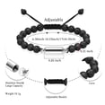 thumbnail image 2 of Cylinder Urn Bracelet for Ashes for Women Men Cremation Jewelry Memorial Keepsake Adjustable Lava Ashes Urn Bracelet, 2 of 9
