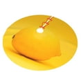 thumbnail image 2 of Kll 36" Christmas Tree Skirt Yellow Lemon Xmas Tree Skirts Mat For New Year Xmas Holiday Party Indoor Outdoor Home Decoration, 2 of 9