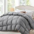 thumbnail image 1 of Globon Fluffy Down Comforter King Sizeï¼ŒAll Season Duvet Insertï¼ŒUltra-Soft Cotton Shell,680 Fill Power, Medium Warmth with Corner Tabs, Greyâ€¦, 1 of 4