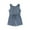 Blue, variant on Musuos Toddler Girls Boys Short Playsuit 6M 12M 18M 24M 3Y 4Y Solid Color Crew Neck Sleeveless Jumpsuits Summer Casual Romper