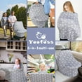 thumbnail image 3 of Yoofoss Funda de lactancia, bufanda para lactancia materna, fundas para asientos de coche de bebé, funda para cochecito de bebé, dosel para asiento de coche para niñas y niños, 3 of 5