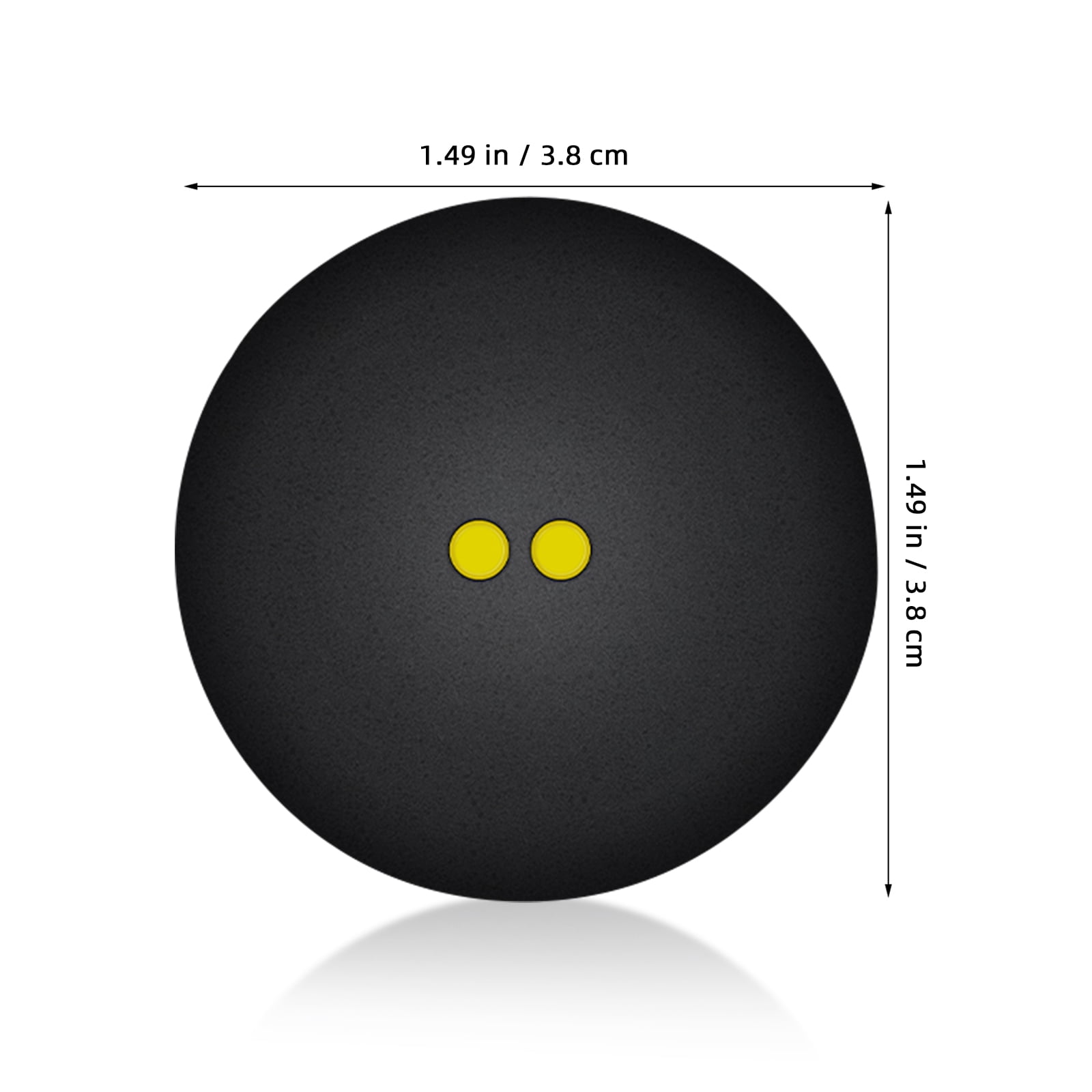 Luxshiny 3-Pack Black Rubber Squash with Dot for Beginner Training and Practice Sessions