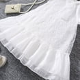 thumbnail image 5 of MEZZALL Girls Summer Dresses White Lace Sleeveless Dress With Bow Tie Casual Outfit For Toddler Kids Age 3 8 Cozy, 5 of 9