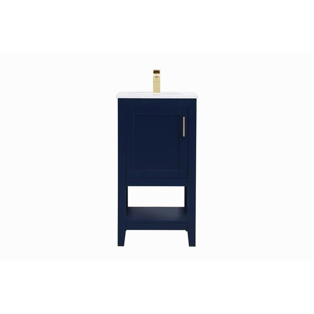 Elegant Decor VF16018BL 18 in. Traditional Single Bathroom Vanity, Blue