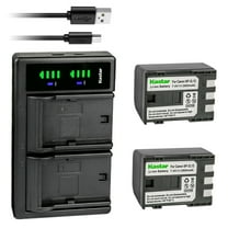 Kastar 2-Pack Battery and LTD2 USB Charger Compatible with Canon MD255, MD265, IXY DV3, IXY DVM3, IXY DV5, IXY DV5-BL, IXY DV-FV M, MV5, MV5i, MV5iMC, MV6iMC, MV790, MV790i, MV800, MV800i, MV830