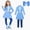 Blue, variant on Blue Halloween Costumes Rise of Red Cosplay 2Pcs, Jumpsuit and Gloves Outfit, Dress-Up Apparel for Anime Themed Party Events