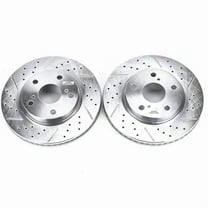 Power Stop Front Pair of Drilled and Slotted Brake Rotors JBR1303XPR