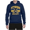 thumbnail image 2 of Wild Bobby City of Pittsburgh Hockey Fantasy Fan Sports Unisex Hoodie Sweatshirt, Navy, XX-Large, 2 of 5