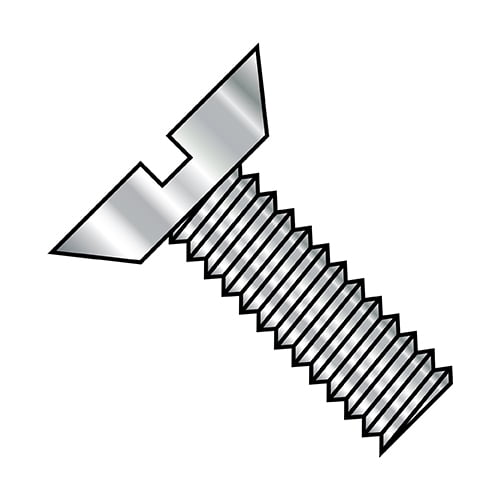 12-24X3/8 Slotted Flat Undercut Machine Screw Fully Threaded 18 8 Stainless Steel (Pack Qty 2,000) BC-1206MSU188