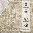 thumbnail image 6 of Findosom 2'x8' Vintage Boho Runner Rug Washable Non-slip Area Rug,Hallway Indoor Farmhouse Bedroom Kitchen Living Room Non Shedding Runner, Contemporary Low Plie Floor Carpet Doormat,Cream, 6 of 10