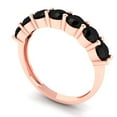 thumbnail image 2 of 1.19 ctw Wedding Band for Women - 18K Rose Gold Natural Onyx Stackable Eternity Ring, 2 of 6