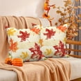 thumbnail image 6 of Fall Maple Leaves Throw Pillow Covers 18x18 Set of 2,Thanksgiving Linen Pillowcase Cushion Cover for Couch Sofa Bed, 6 of 6