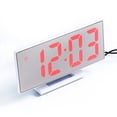 thumbnail image 2 of Toystoory Reloj Despertador de acrílico/espejo, Reloj Digital LED, Control de voz, tiempo de repetición, pantalla de temperatura, modo nocturno, Reloj Decoración del hogar No.06, 2 of 6