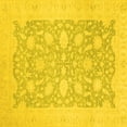 thumbnail image 1 of Ahgly Company Indoor Square Oriental Yellow Traditional Area Rugs, 3' Square, 1 of 4