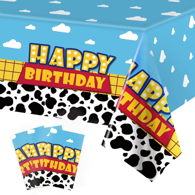 Mantel de mesa Ragnhild Cartoon Story Cow Birthday Party x3