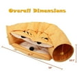 thumbnail image 3 of Pefilos 49 Inch Large Cat Tunnel Bed for Indoor, Cat Tube with Collapsible Washable Cat Bed, Cat Toys for Small Medium Kitty City, Yellow, 3 of 13