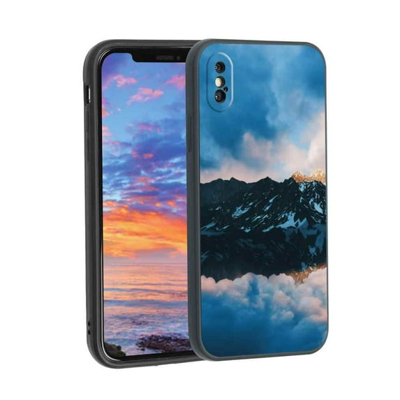 Compatible with iPhone X Phone Case, Mountain-192 Case Men Women, Flexible Silicone Shockproof Case for iPhone X