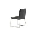 thumbnail image 7 of Egypto Dining Chair, Faux Leather-Color:Dark Gray,Finish:Polished Stainless Steel, 7 of 7