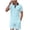 Sky Blue, variant on hotojiny Men's 2 Pieces Summer Outfits Stylish Color Block Button Collared Shirt and Shorts Set for Golf Beach Clothes(White,X-Large)