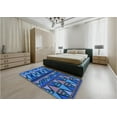 thumbnail image 4 of Ahgly Company Indoor Square Patterned DodgerBlue Area Rugs, 3' Square, 4 of 6