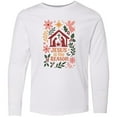 thumbnail image 3 of Inktastic Jesus is the Reason Nativity Scene Christmas Long Sleeve Youth T-Shirt, 3 of 5