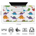 thumbnail image 5 of Long Mouse Pads for Desk,White Dinosaurs Colorful Species Pattern Desk Mats on Top Of Desks, Desk Mouse Pad Extra Large with 3mm Non-Slip Base and Stitched Edge for Gaming,Office,Work,Home 47.3"x23.6", 5 of 6