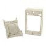 C2G Wiremold Uniduct Single Gang Deep Junction Box - Ivory - cable raceway junction box