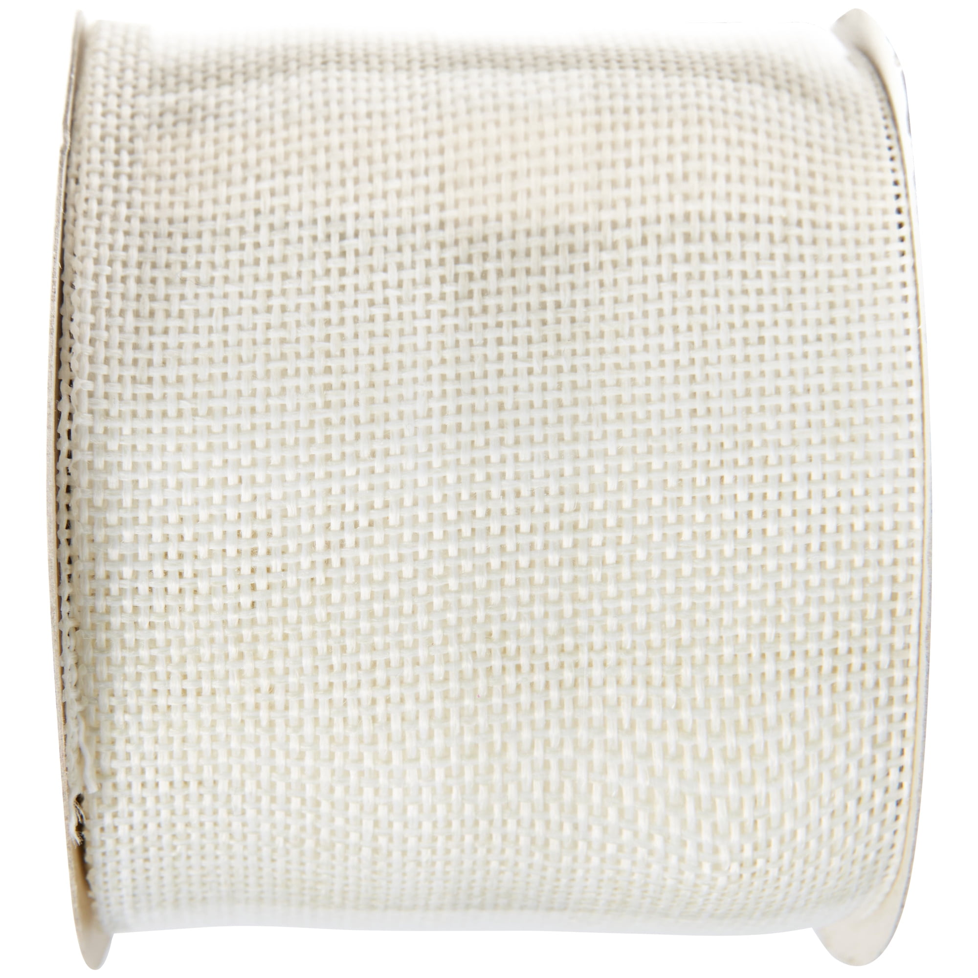 Offray Ribbon, Antique White 2 1/2 inch Burlap, Woven Ribbon, 9 feet