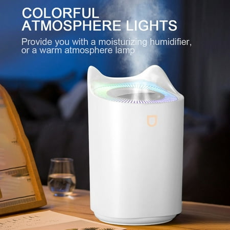 

Tiitstoy 3L Double Nozzle Humidifier Usb Large Capacity Household Mute Bedroom Office Humidification White