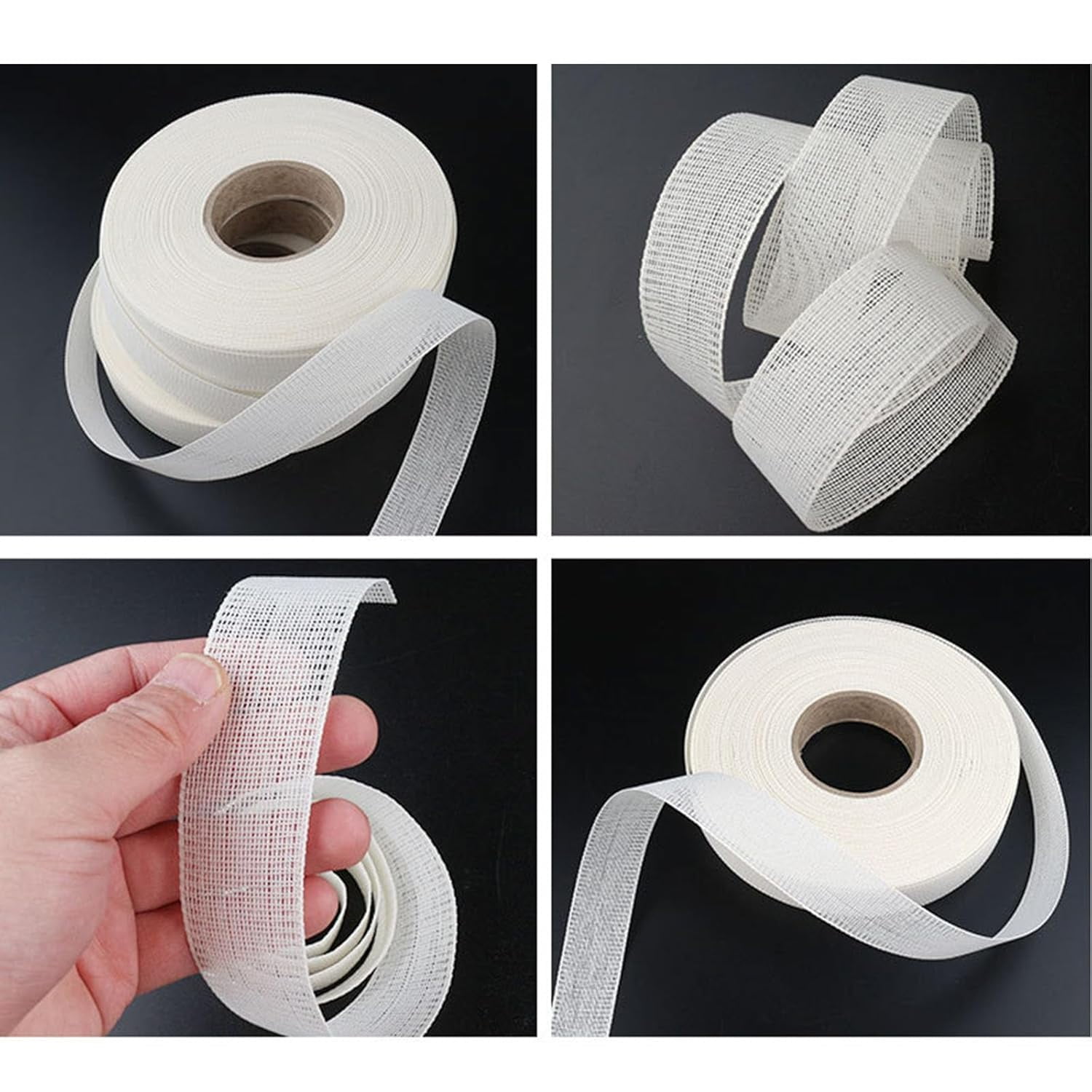 No-Sew Hem Tape Roll - Fabric Adhesive Tape for Hemming Pants, Dress, Sleeves | Self-Adhesive, Washable, Iron-On, Invisible Stitch Alternative for Beginners & DIY (XX)
