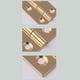 thumbnail image 2 of 12 Piezas de Bisagras de Cadera de Latón Macizo de 5,1 cm Adecuadas para Puertas de Armario, Bisagras de Latón con de Esquina Redonda para Maletero con Tornillos, 2 of 5