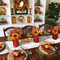 thumbnail image 5 of Fall Table Runner 13x72 Inch Thanksgiving Fall Yellow Blue Pumpkin Eucalyptus Leaf Table Runners Dresser Scarves Holiday Kitchen Dining Table Decoration for Home Party Indoor, 5 of 7