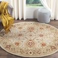 thumbnail image 2 of SAFAVIEH Antiquity Bernadette Floral Bordered Wool Area Rug, Grey Beige/Sage, 4'6" x 6'6" Oval, 2 of 8