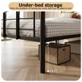 thumbnail image 4 of edx Twin Over Twin Metal Bunk Bed with Stairs & Safety Guardrails, Heavy-Duty Steel Frame, No Box Spring Needed, Space-Saving Bunk Beds, Black, 4 of 7