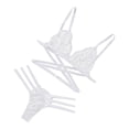 thumbnail image 4 of Summer Thin  Lace Perspective Bikini Set Ropa de playa - Rojo XL, XL blanco Yuyangstore traje de baño de bikini de mujer, 4 of 8
