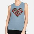 thumbnail image 2 of Strawberry Heart Women's Muscle Tank X-Large Stonewash Denim, 2 of 5
