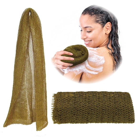 Adeton Esponja de red africana auténtica de propiedad negra exfoliante corporal depurador de red larga esponja exfoliante corporal Sapo ducha accesorios de baño espalda pie cuero cabelludo exfoliante