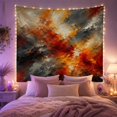 thumbnail image 2 of Fiery Red and Orange Textures on a Scraped Cracked Surface, Dramatic Abstract for Modern Art Lovers, Bold Textured Wall Decor, Housewarming Gift, Tapestry Wall Hanging for Living Room and Bedroom, 2 of 7